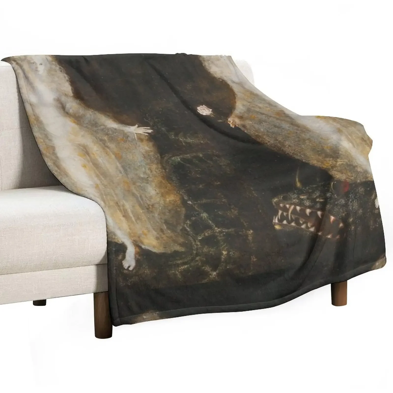 The Passenger by Leonor Fini Throw Blanket Decorative Sofas Decorative Sofa For Decorative Sofa Blankets