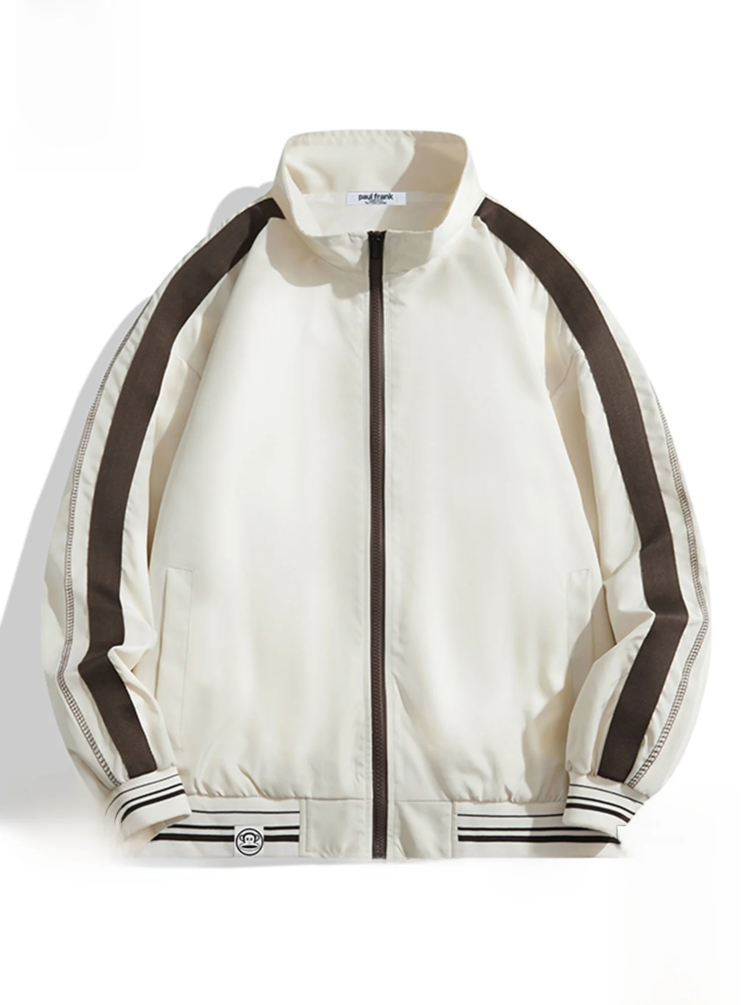 

PaulFrank Monkey American Stripe Collar Jaet Casual Splicing Men's Spring Trendy Color Blo Leisure Outerwear Coat