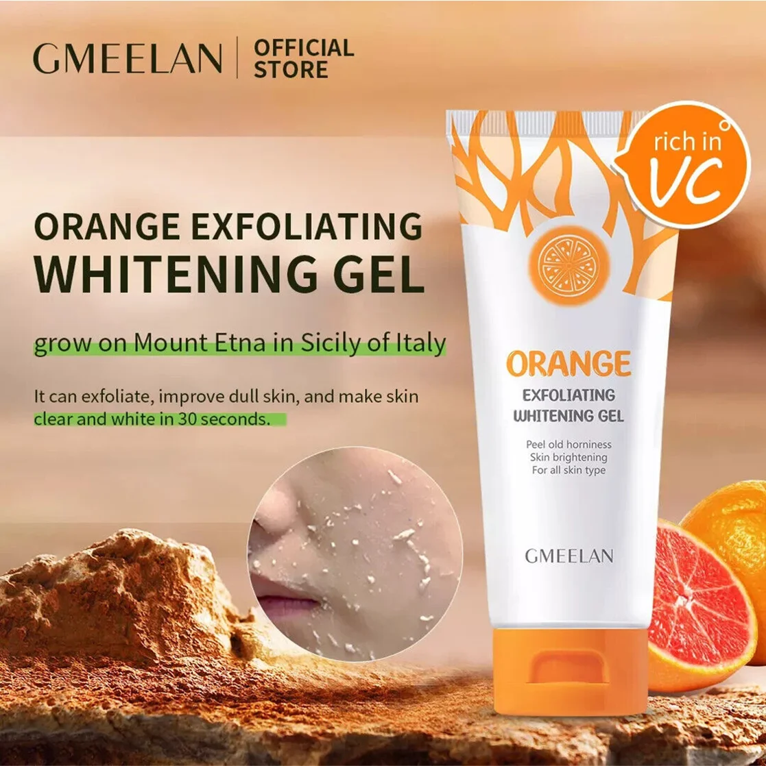 GMEELAN Combo Gluta Whitening Lazy Cream And Orange Exfoliating Gel Set