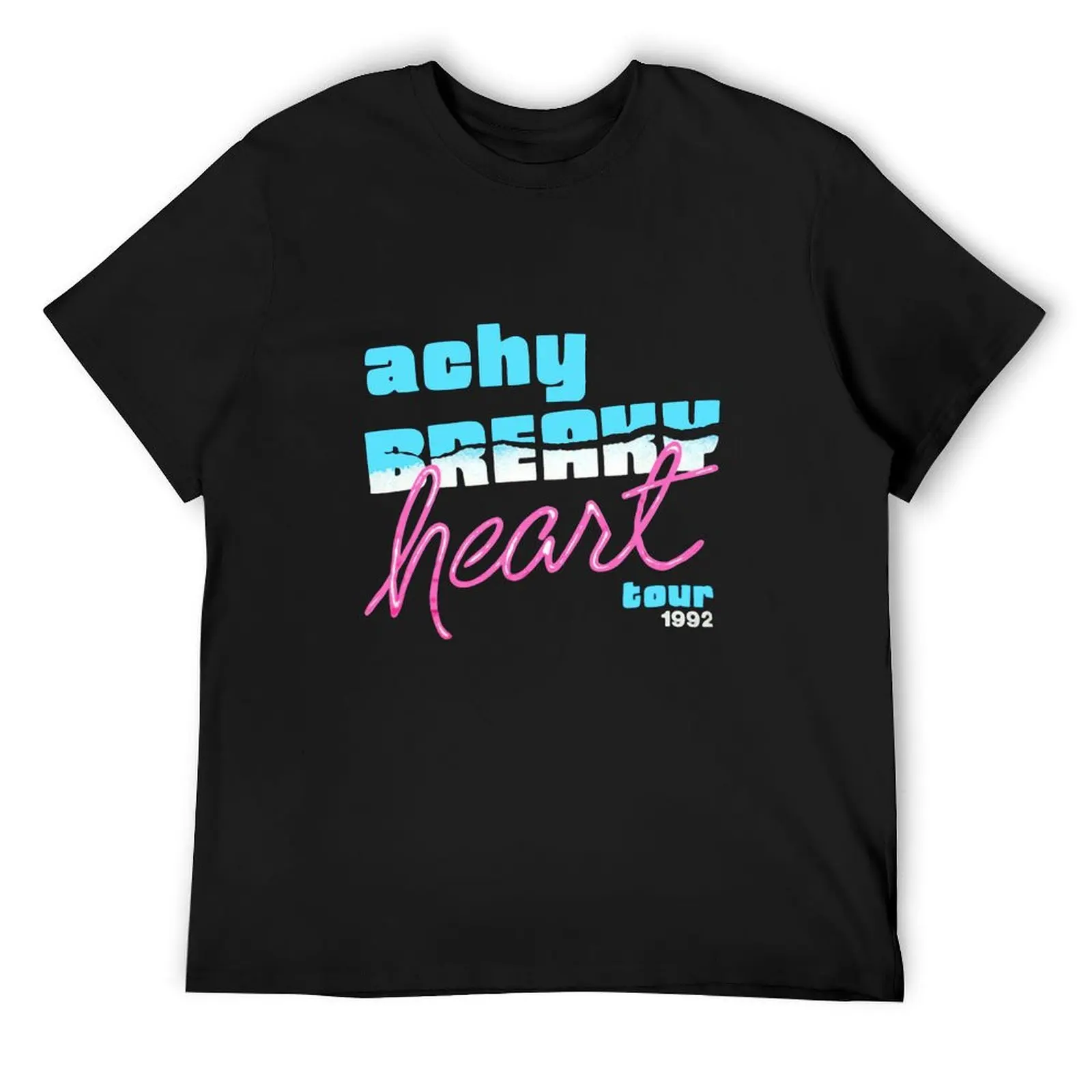 

1992 Billy Ray Cyrus Vintage Achy Breaky Heart Tour T-Shirt anime stuff affliction shirts for a boy Men's cotton t-shirt