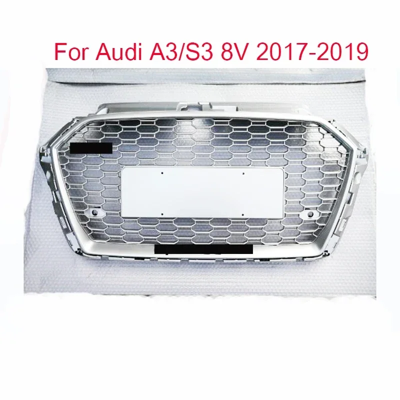 Front Grill Modification Of RS Style Grille For Audi A3/S3/8V 2017 2018 2019 Without Emblem Auto Accessories