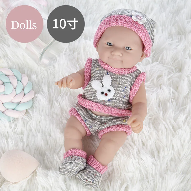 

NPK Cute10 Inch Lovely Bebe Reborn Soft Solid Silicone Doll Handmade Newborn Lifelike Reborn Doll Real Doll Toys for Children