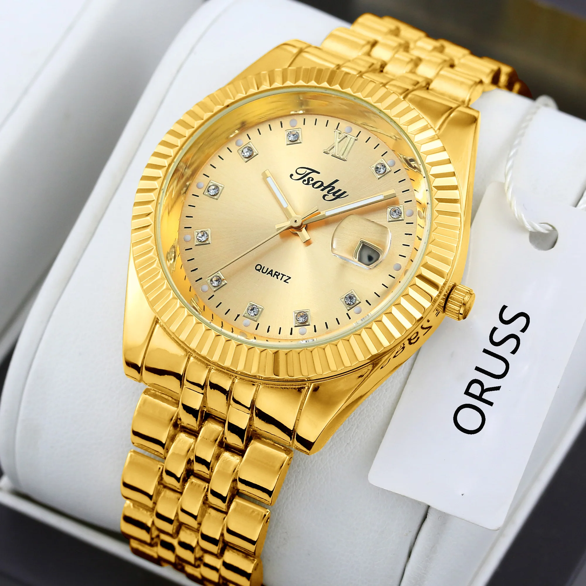 บรรยากาศที่งดงามบนนาฬิกาผู้ชายเกรดในนาฬิกาทองสไตล์ต่างประเทศสุภาพบุรุษธุรกิจนาฬิกาผู้ชายเรียบง่ายทั้งหมด