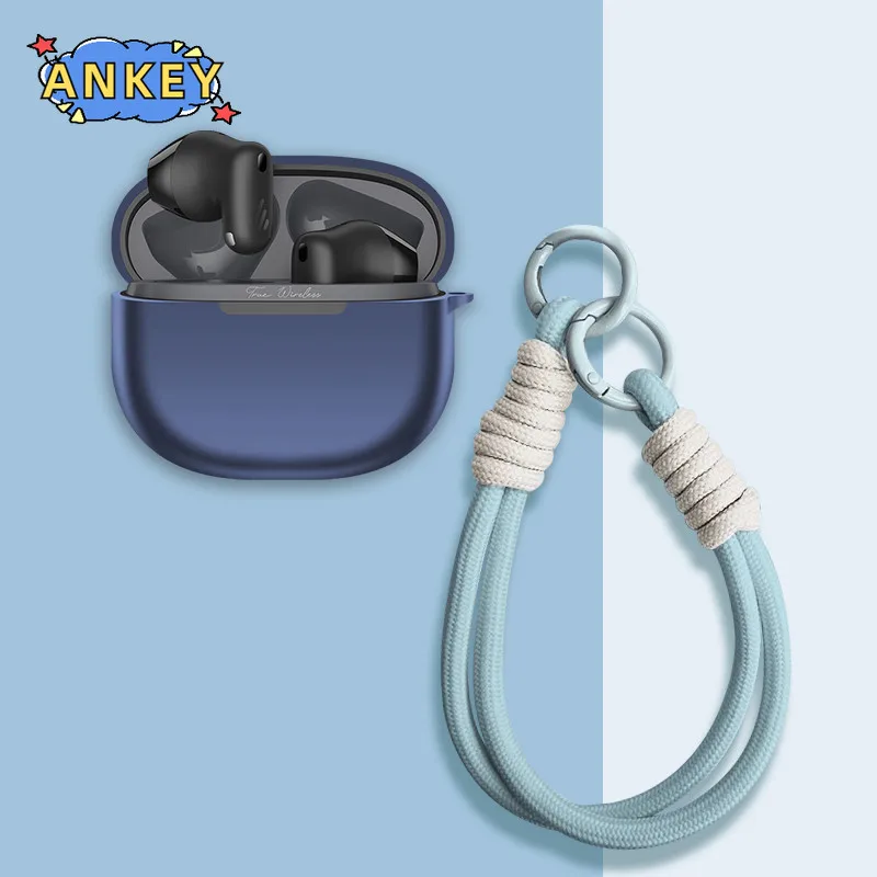 حافظة لهاتف Edifier TWS B9 غطاء حماية ناعم من السيليكون مع سلسلة مفاتيح قصيرة