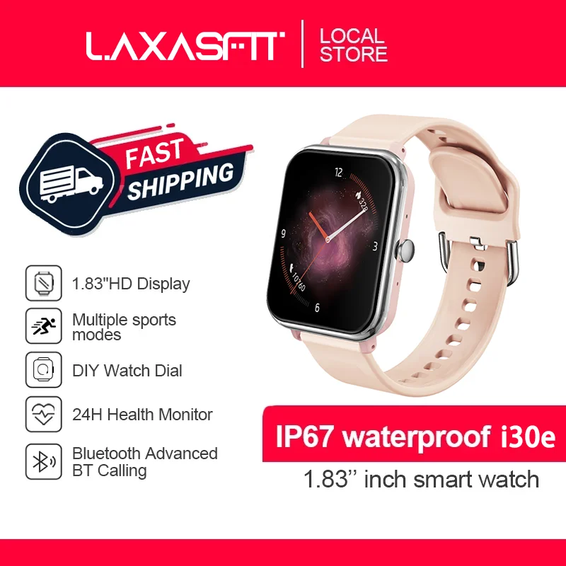 

LAXASFIT новые умные часы женские полный сенсорный экран спортивный фитнес-браслет здоровье Bluetooth говорящие умные часы подарок на праздник