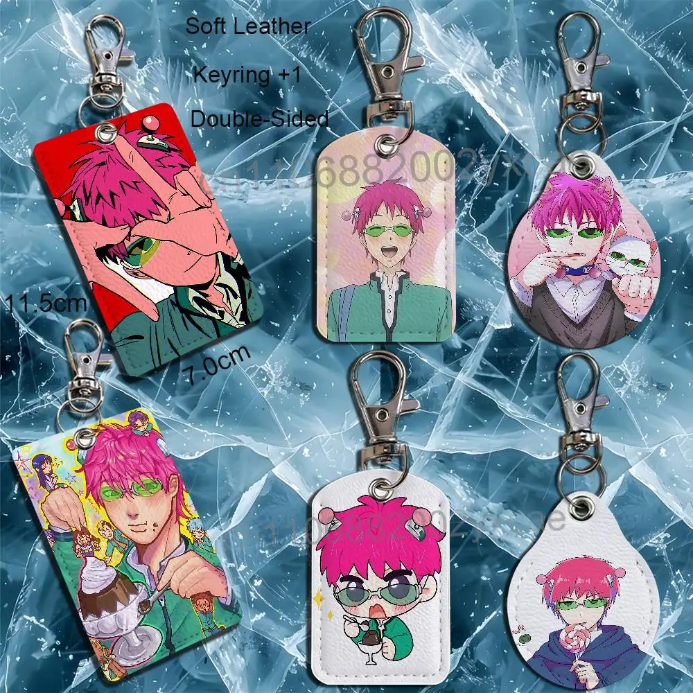

Superpower user Saiki Kusuo Cartoon Movie Singer Game Anime Leather Card Holder Can Store Access Control ID Card Subway case