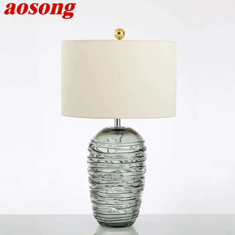 

AOSONG Nordic Modern Glaze Table Lamp Fashionable Art Iiving Room Bedroom Hotel LED Personality Originality Desk Light