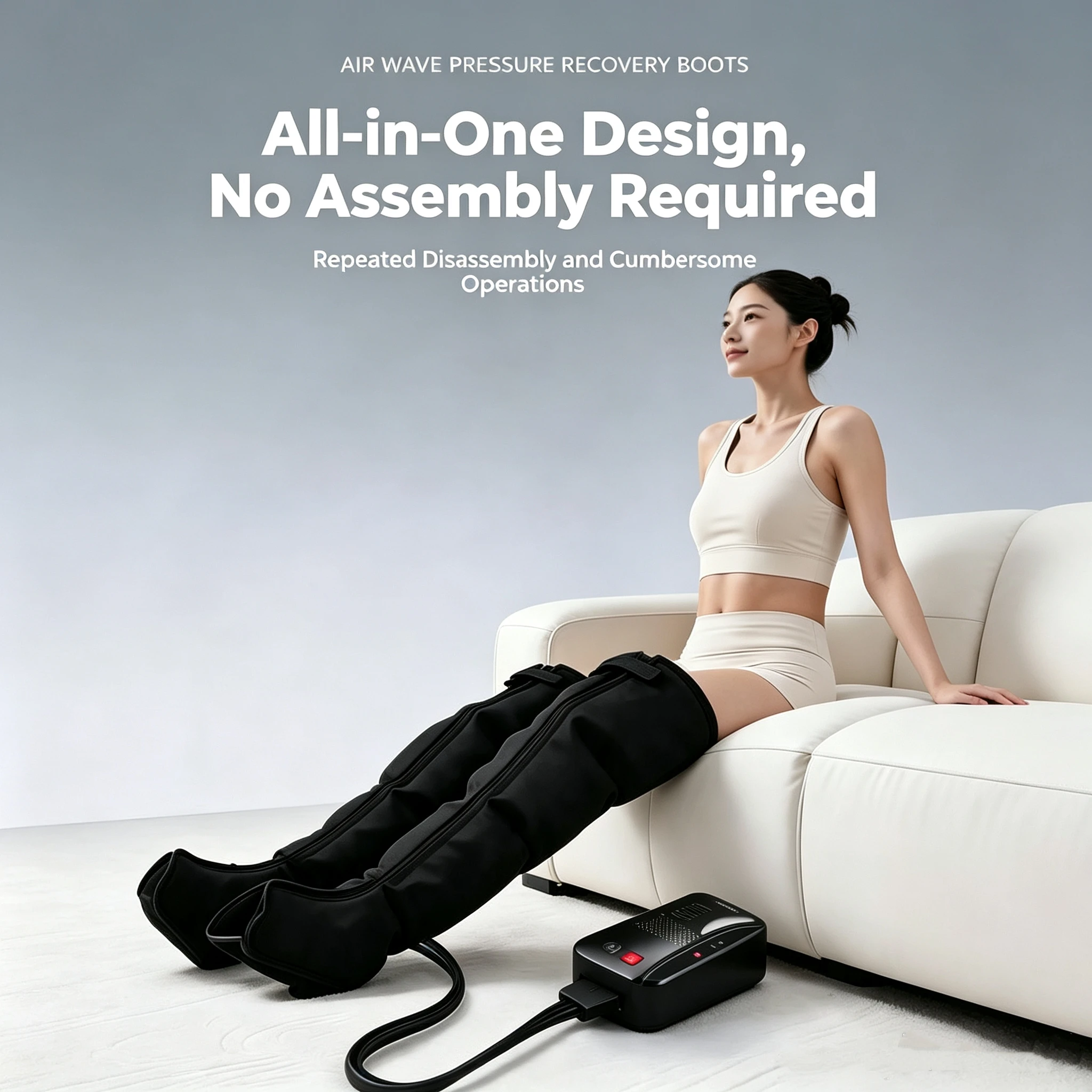Air Compression Recovery System Leg Massager Boots for Circulation Legs Compression Device for Muscle Relaxation Fast Recovery