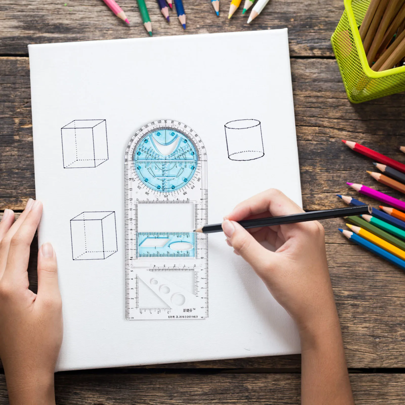 Multifunctional Geometric Rulers For Drawing Geometric Drafting Tool For Student Architect Designer Measuring Draft Rulers Gift