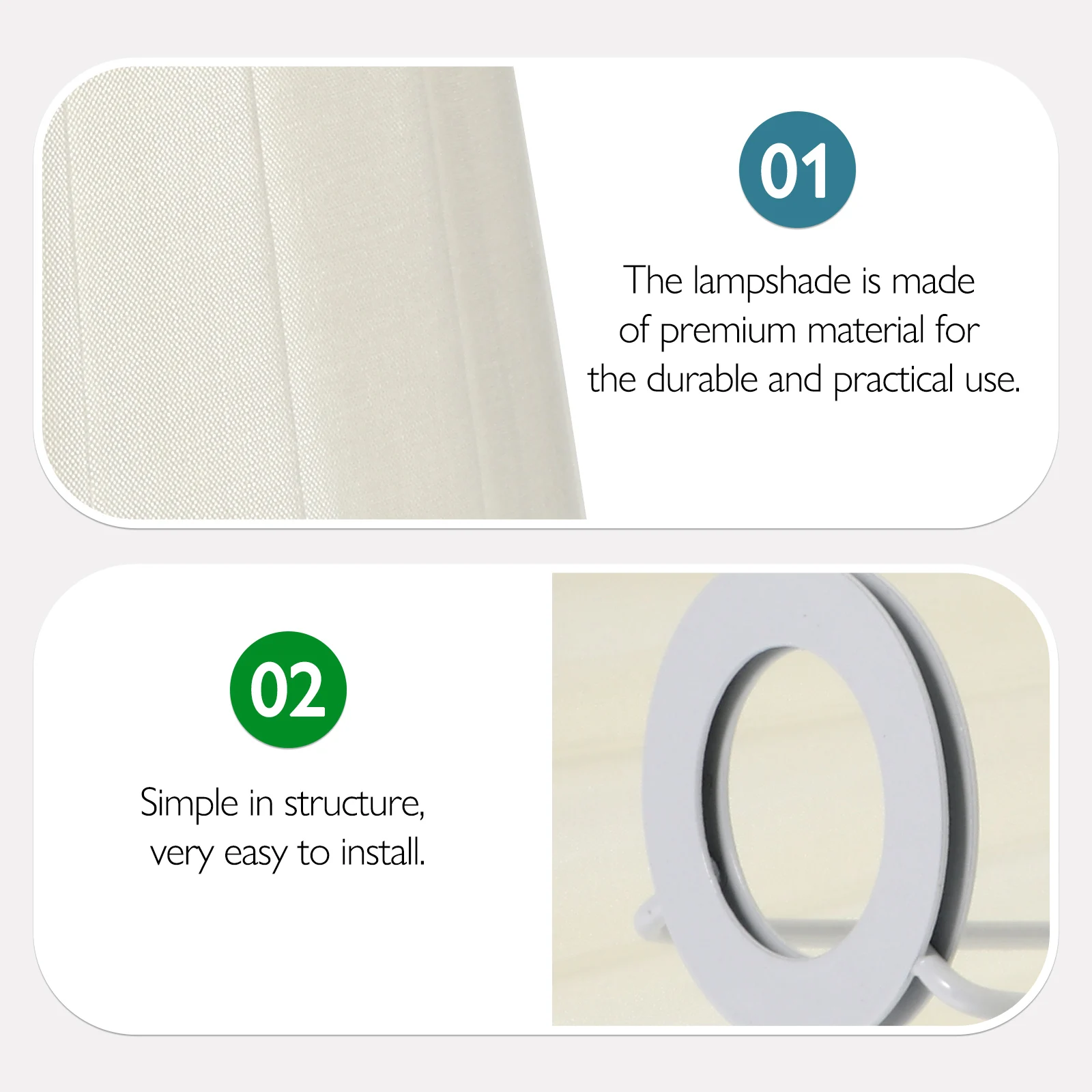 

E14 Meson Lampshade White Cloth Cover for Pendant Desk Wall Floor Lamps Home Decor Warm Light Dust Proof Easy Install