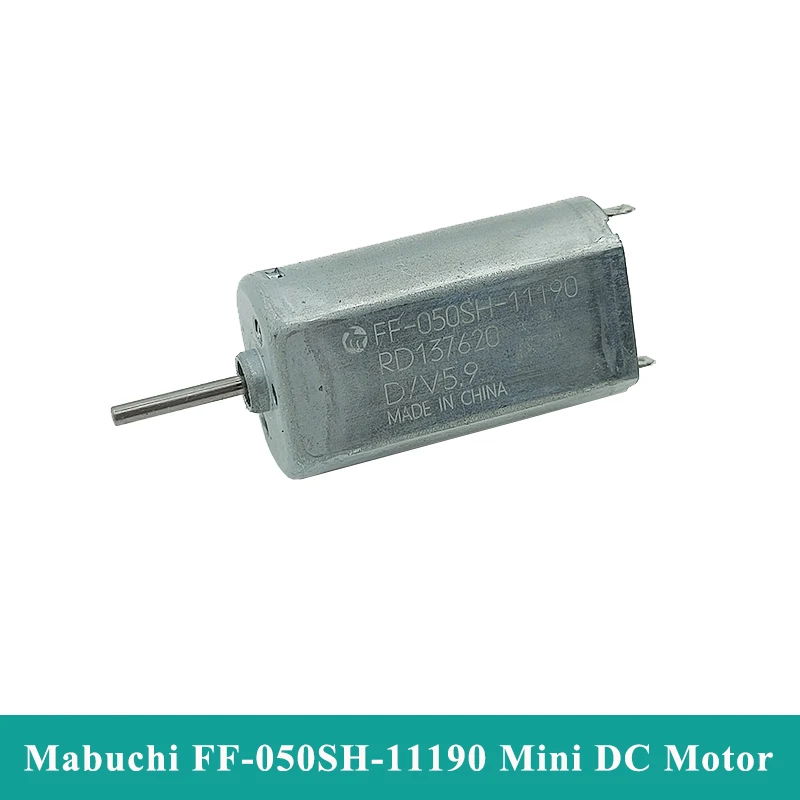 Mabuchi FF-050SH-11190 D/V5.9 мини-двигатель постоянного тока 3 В-9 В, металлическая щетка, 15 мм, двигатель для самостоятельной сборки, электрического блокировки, диска, мультимедиа, автомобиля, AV, CD, DVD, нагрузка