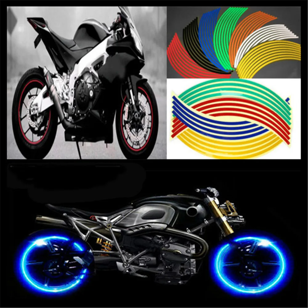 Universal Motorbike Motorcycle Wheel Sticker For Kawasaki Z750R ZX10R ZX6R 636 H2 H2R ZZR ZX1400 S VeRsion ZX10R