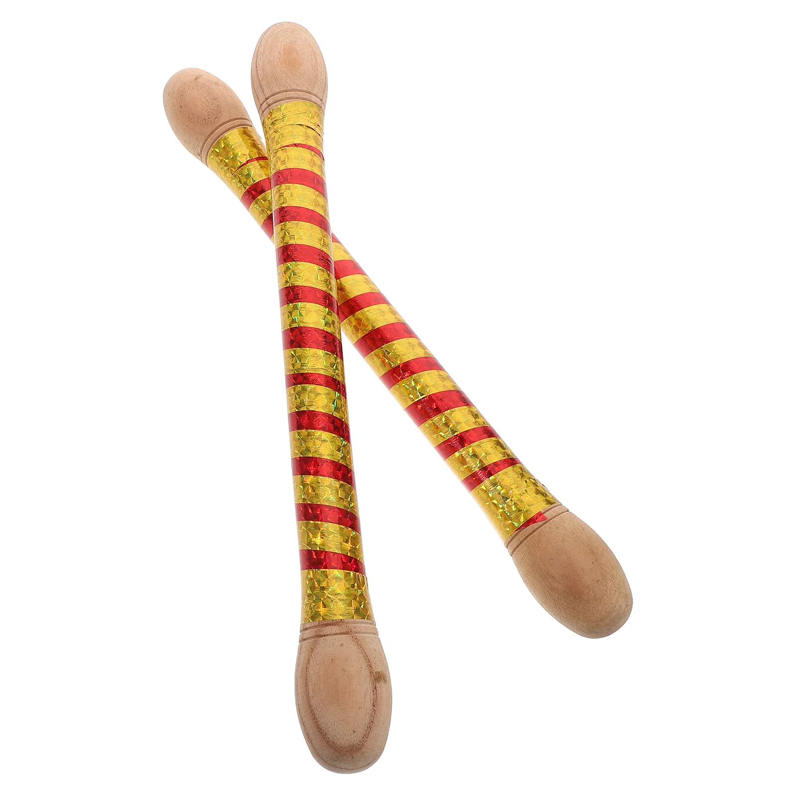

2pcs Locust Wood Drumsticks 36cm Colored Large Head for Kids Adults Bulk Drumming Sticks Toy Dandiya Garba Bamboo