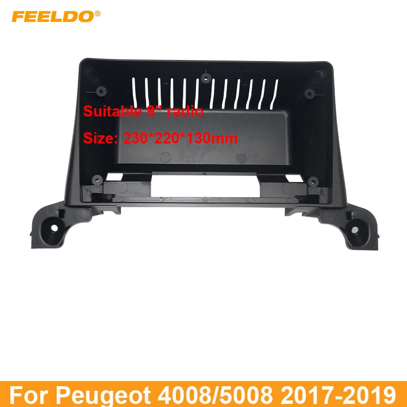 FEELDO Car Audio 2DIN Fascia Frame Adapter For Peugeot 4008/5008 9