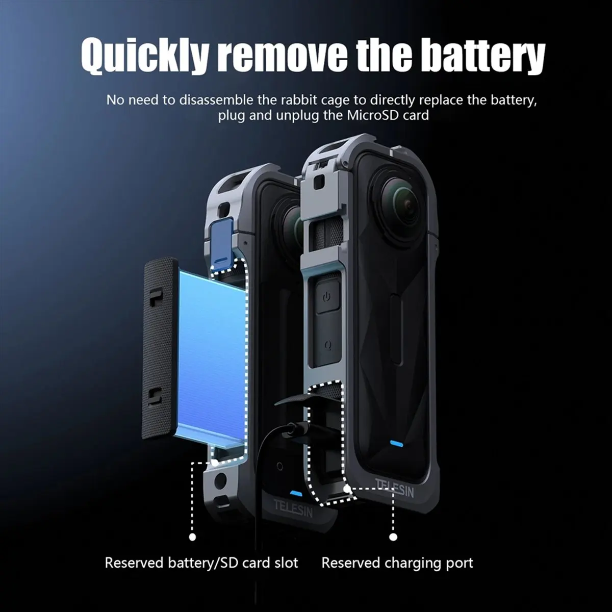 cage-de-protection-pour-boitier-de-camera-x5-cadre-en-alliage-d'aluminium-avec-couvercle-d'objectif-cage-de-protection