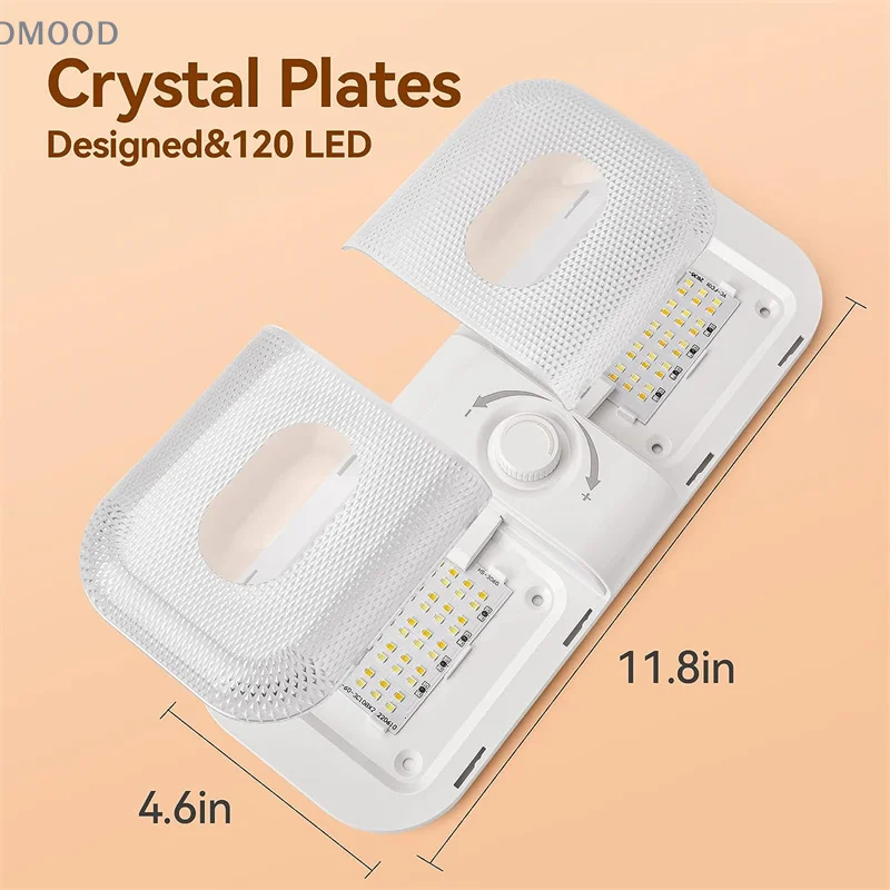 2Pcs 120LED 12-24V Car Interior Light Dome Roof Ceiling Reading Light Cabin Lights For Van Truck RV Boat Camper Car Interior Lig image 3
