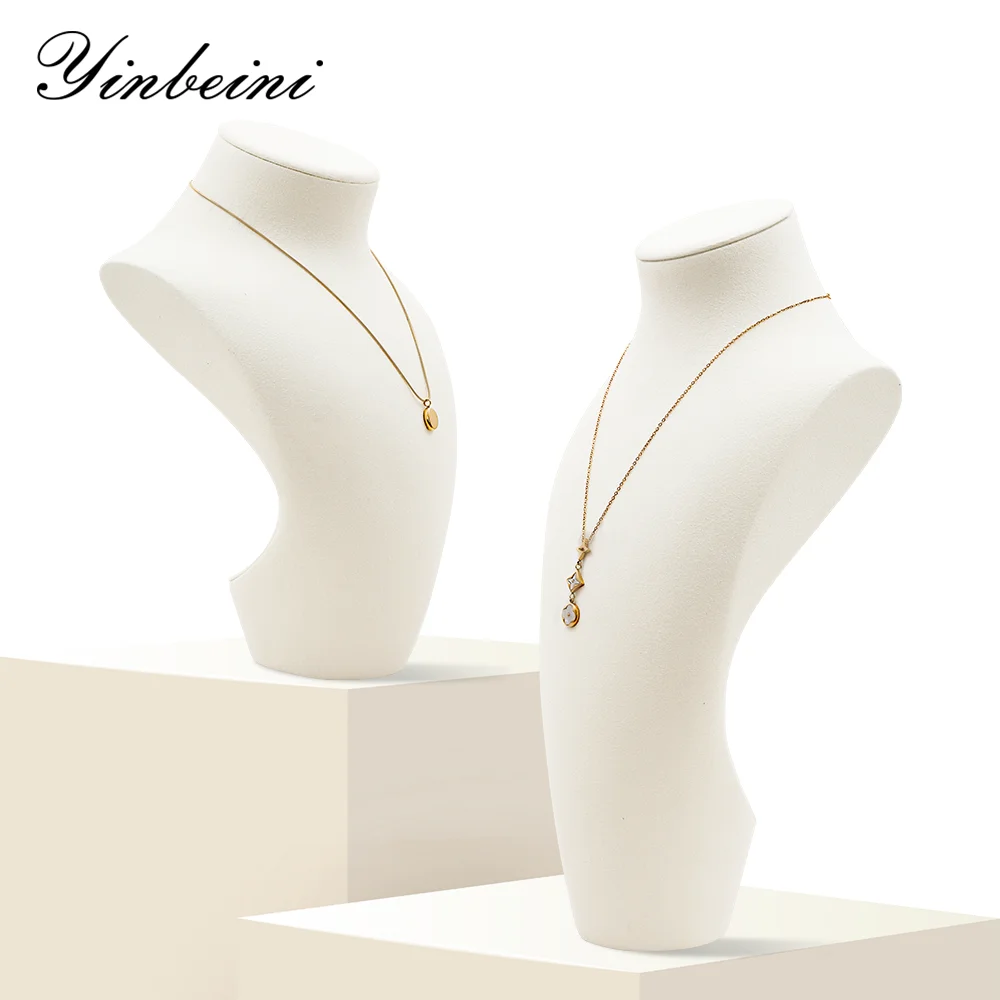 

Yinbeini Подставка для ожерелья из микрофибры Вертикальная подставка для манекена Реквизит для демонстрации ювелирных изделий RX007