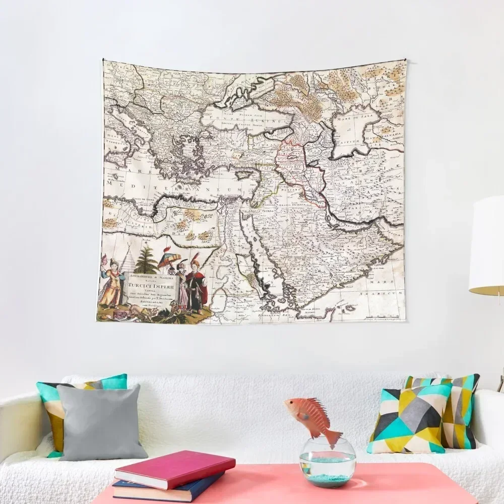 

Map of The Ottoman Empire - 18th century Tapestry Wall Decor Hanging Room Decore Aesthetic Tapestry