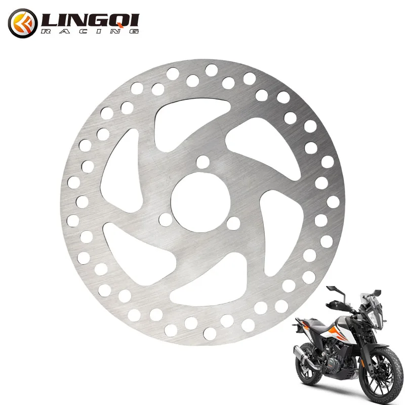 LINGQI Motorcycle Round 140mm Front Brake Disc Plate 6 Holes Bicycle Rotor Pad For Electric Scooter Dirt Bike Cycling Parts
