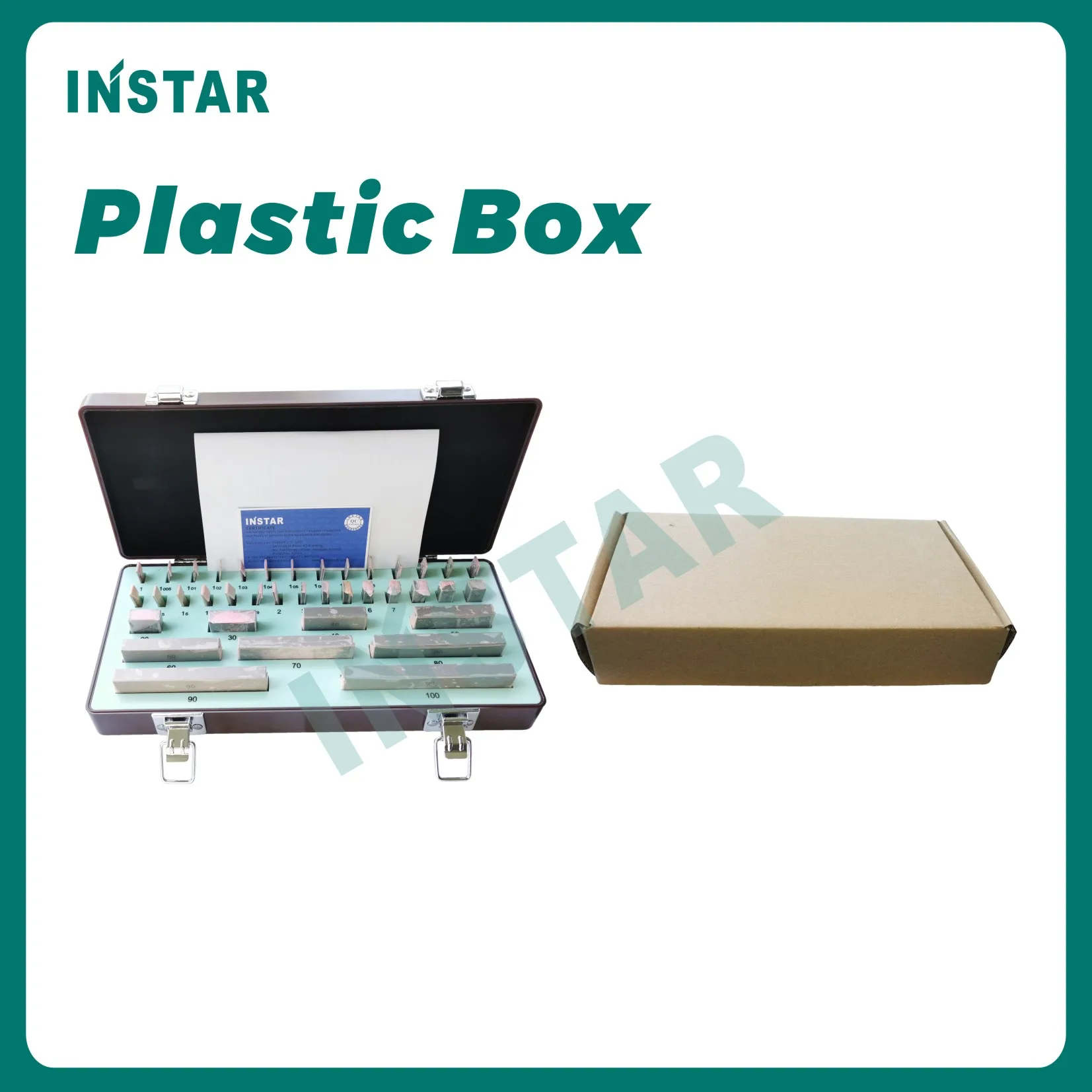Imagem -06 - Instar Endurecido Aço Gage Bloco Conjunto Grau Classe Média Precisão 0.00045 mm Gcr15 Qualidade Industrial 1.005103050-100 mm 38pc