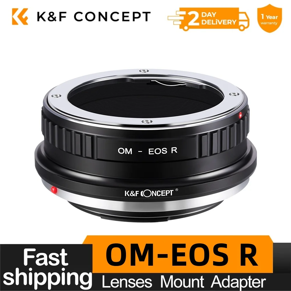 

K&F Concept Lens Mount Adapter for Olympus OM Mount Lens to Canon EOS R RF Camera Mount for EOS R3 RP R5 R6 R50 Camera Body