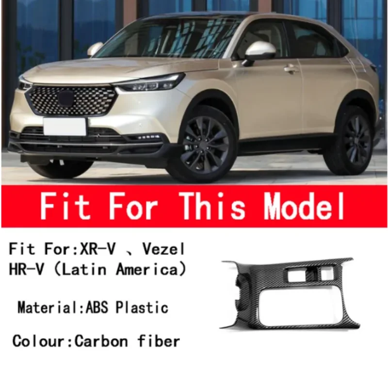 

For Honda XR-V ZR-V HR-V Vezel 2022 2023 2024 Gear Shift Box Water Cup Covers Trim Car Interior Decoration Styling HRV ZRV