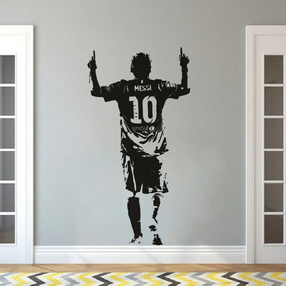Vinyl Wall Stickers Football Player Wall Decal Soccer Football Star Wallpaper poster Removable room decor Wall sticker G07