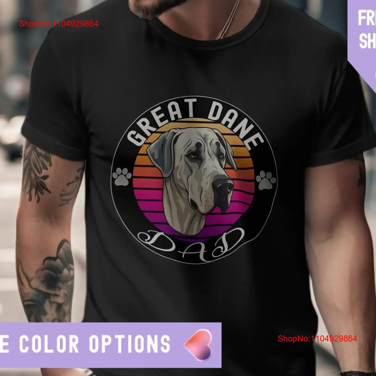 

Great Dane shirt for Dog Lover dad gifts Christmas gift colorful T tee vintage Washed Stretched Comfortable homme Breathable