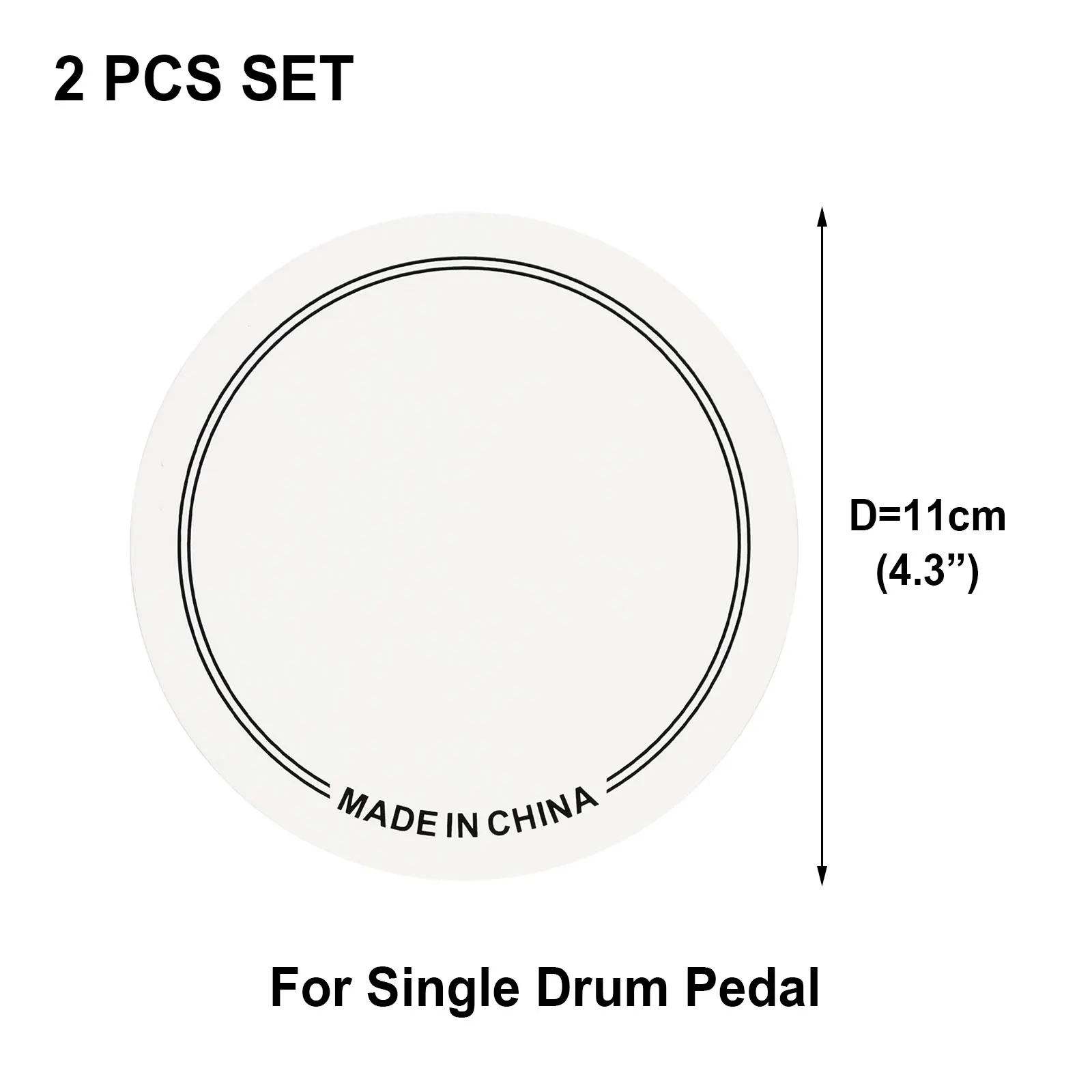 2pcs Bass Drum Pedal Single Double Pedal Patch Bass Drum Patch Drumhead Kick Pad Drum Musical Instruments Percussion Accessories