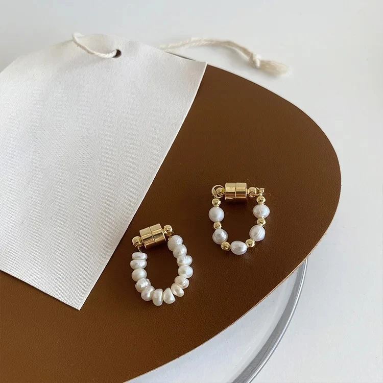 

Dainashi 3-4mm Freshwater Cultured Pearl Earrings for Women Magnet Clip Earrings Jewelry Gift 2026 New Arrivals