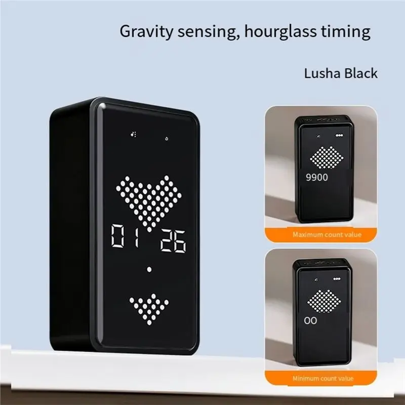 AT51-Digital Rechargeable Sand Timer Hourglass Visual Timer Magnetic Adjustable Volume For Classroom, For Cooking, For Fitness