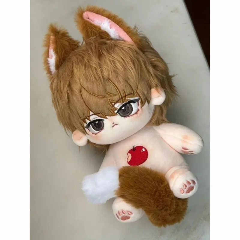 Yagami Light 20cm Cotton Stuffed Doll Toys with Cat Ears Cute Plush Puppet Animation Death Note Kira Gift Dolls for Kids Adults