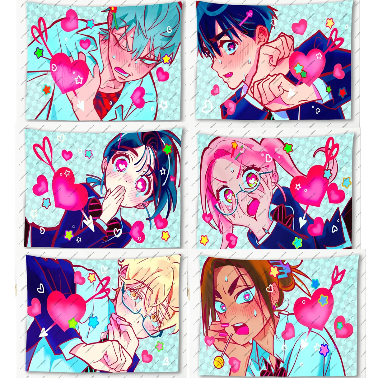 A-Alien S-Stage Anime Tapestry Flag Mizi Sua Ivan Till Wall Hanging Y2K Aesthetic Home Decor for Bedroom Dorm