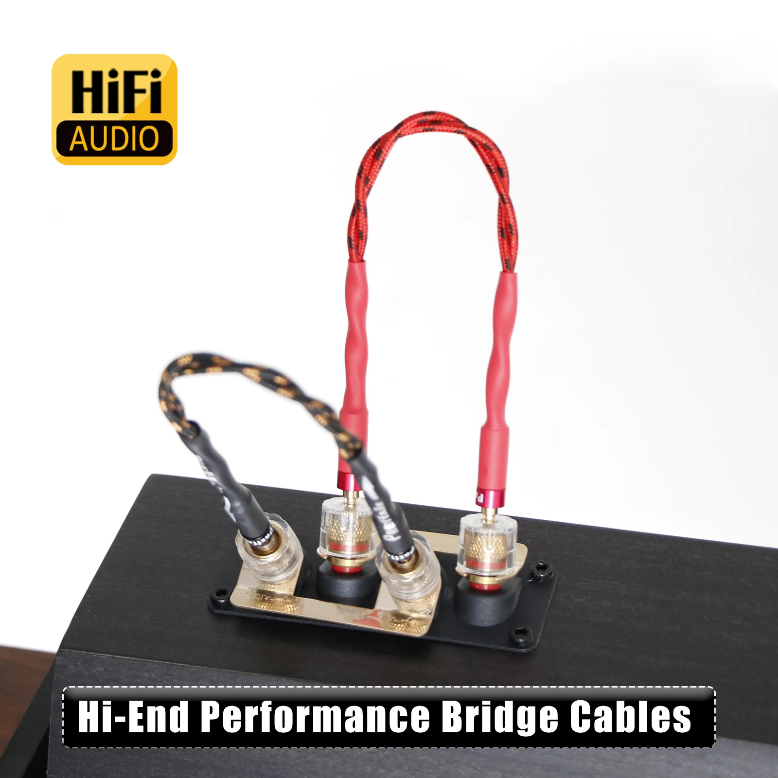 4PCS HIFI Jumper Cable Audiophile Speaker Bridge Cables Gold Plated Banana / Y-shaped Plug