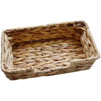 Rattan Storage Basket Woven Desk Organizer Seagrass Snack Holder Bathroom Decor Container Home Office Solution Multi