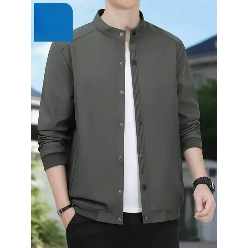 

Brand Men Jacket Comfort Outdoor Sports Windproof Motorcycle Jacket Classic Baseball Collar Street Fashion Autumn Zipper Coat