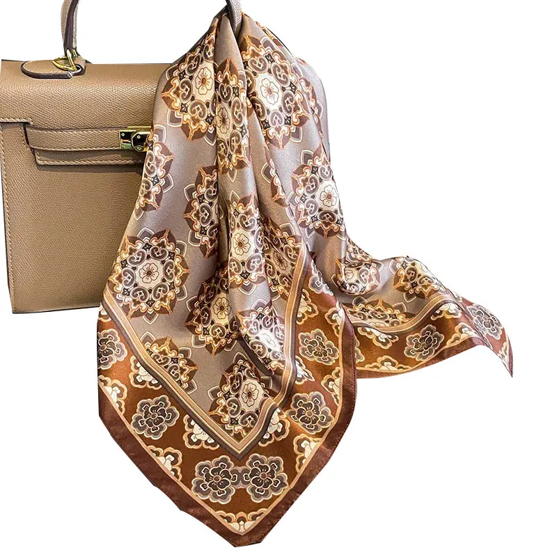 

100% Natural Silk Square Scarf for Women Bandana Headscarf Silk Scarves Shawls Square Neck Foulard Bandana Accessories Wraps