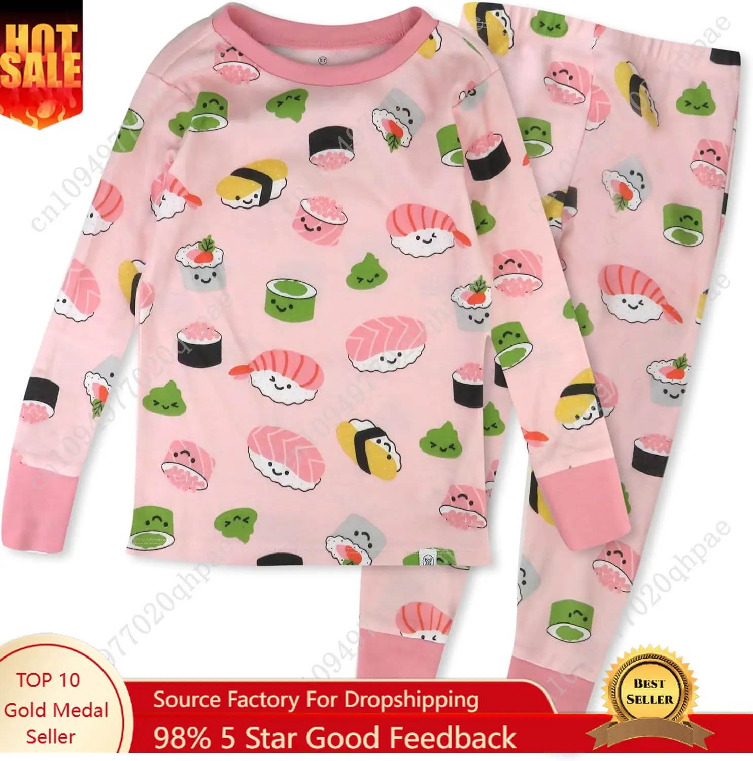 

HonestBaby baby-girls 2-piece Pajamas Sleepwear Pjs 100% Organic Cotton for Baby, Toddler, Kids, Girl