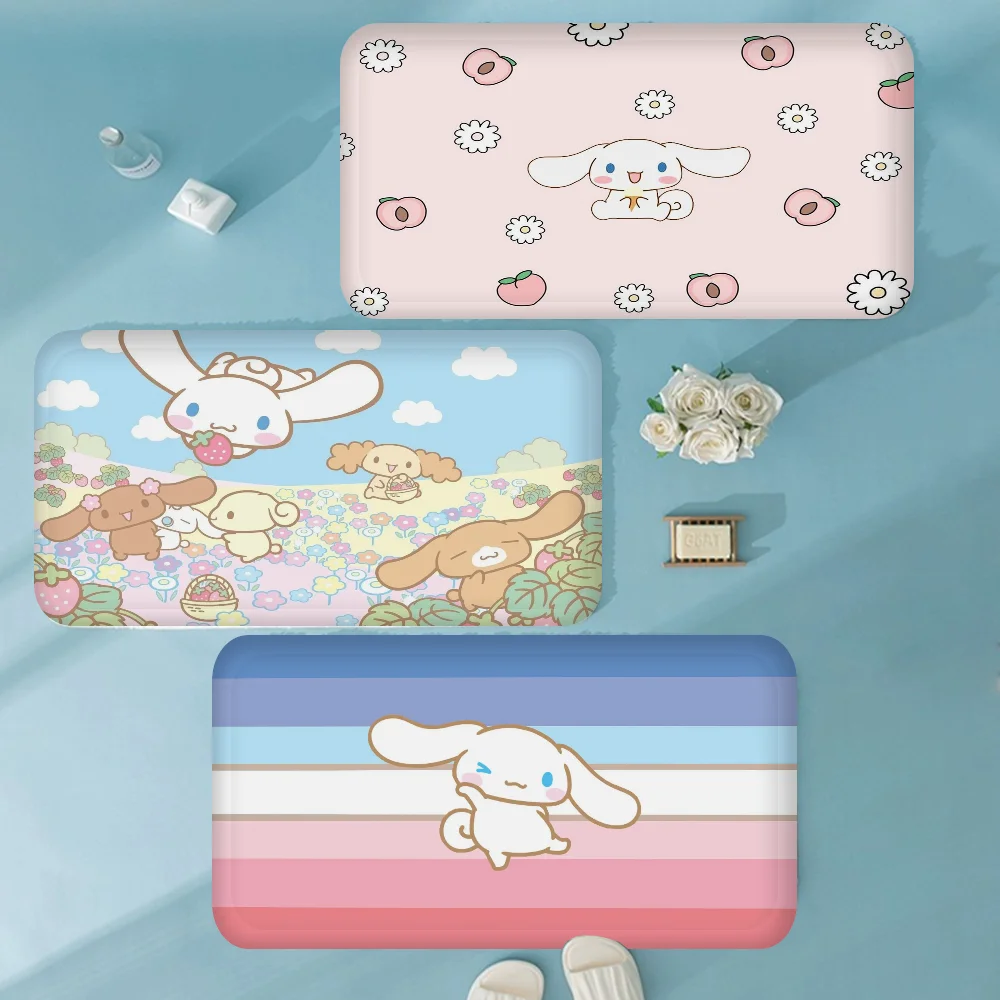 

Cinnamoroll Room Mats Anti-slip Absorb Water Long Strip Cushion Bedroon Mat Household Carpets