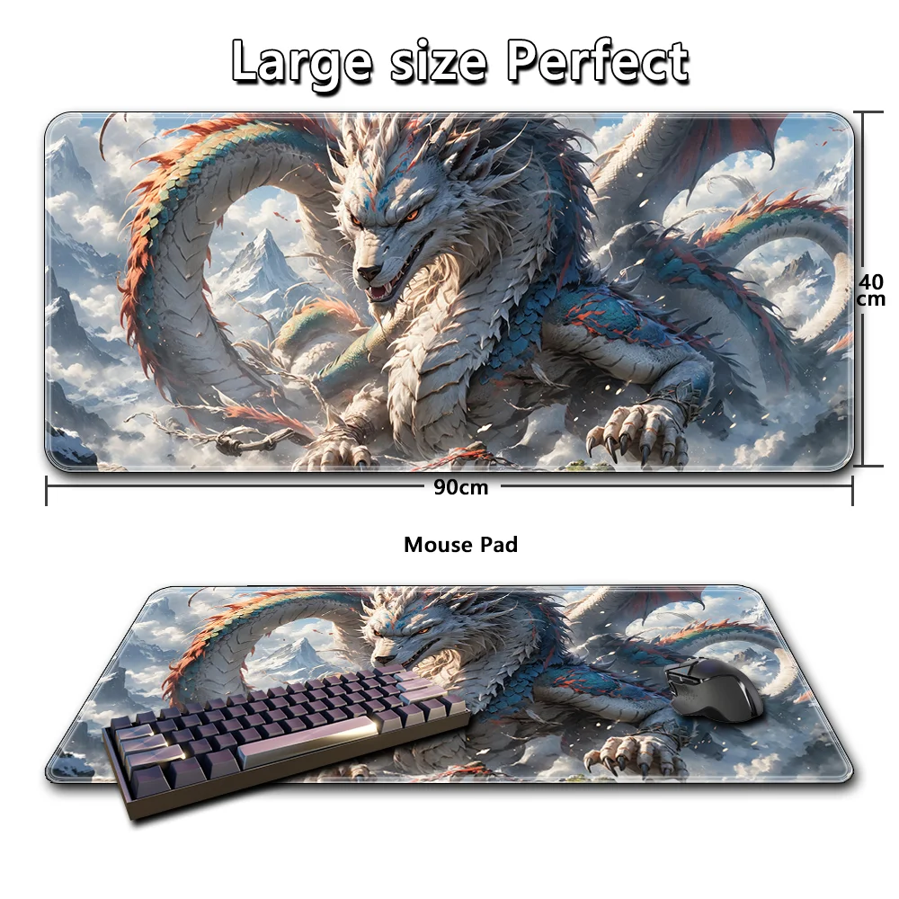 

Japanese Cloud Sea Dragon Pattern Mouse Pad Desktop Pad Keyboard Pad