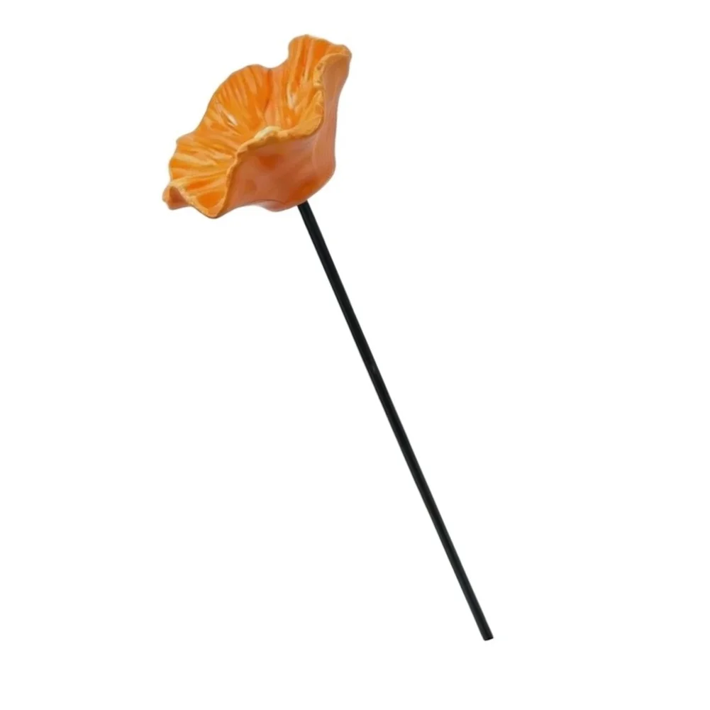 4Pcs Metal Flower Garden Bird Bath Stake With Shallow Bowl For Bees Butterflies Hummingbirds Rustproof Outdoor