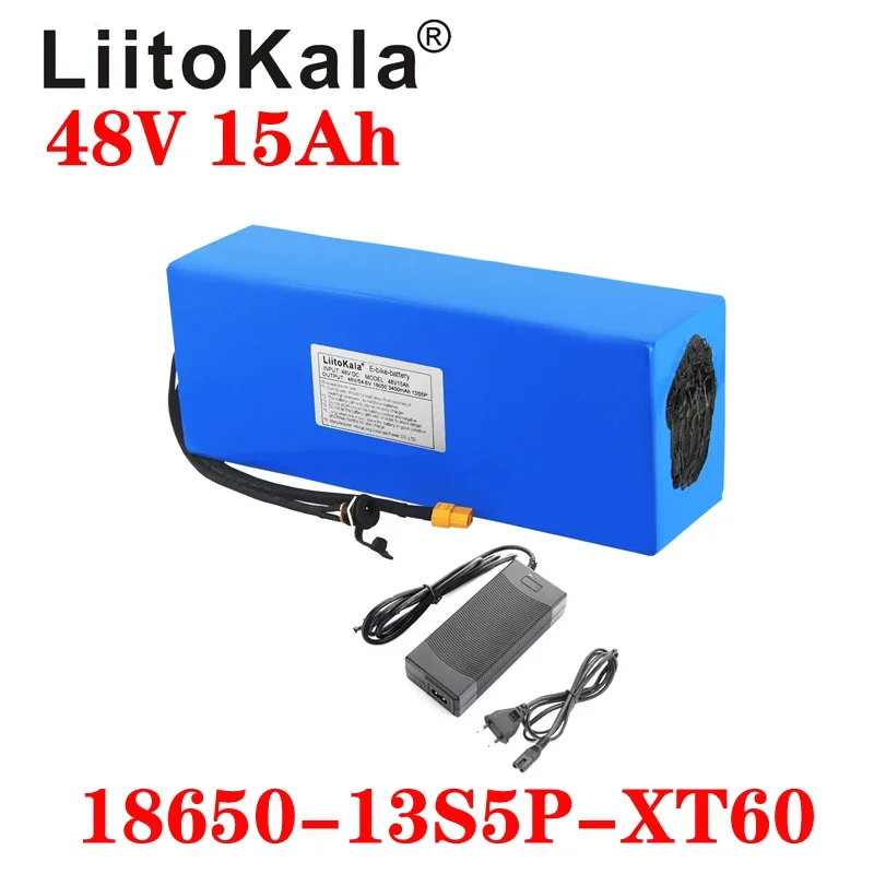 

LiitoKala 48V 15AH Battery Pack 1000W Electric Bicycle Lithium Ion 30A BMS And 2A Charger