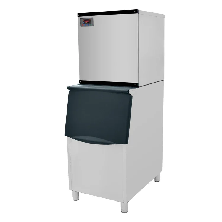 Commercial 150kg Air Cooling Cube Ice Machine with Bin 300bl for Hotel