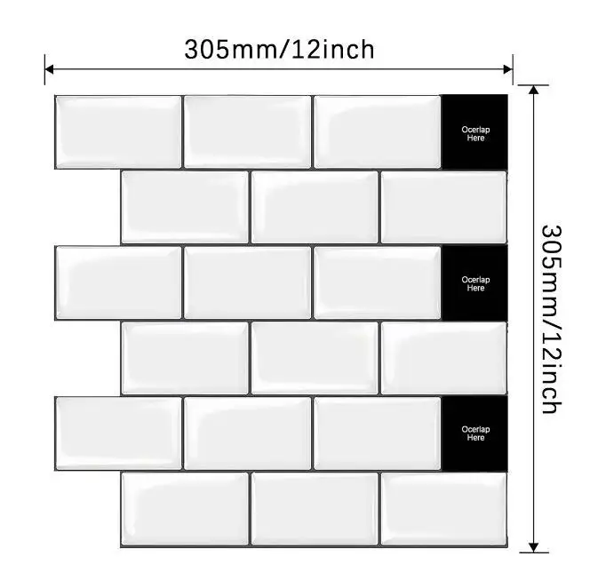 

3D Epoxy Wall Sticker Waterproof Oil Proof Self Adhesive Tile Stickers For Kitchen Bathroom Walls Floor Rv Fireplace