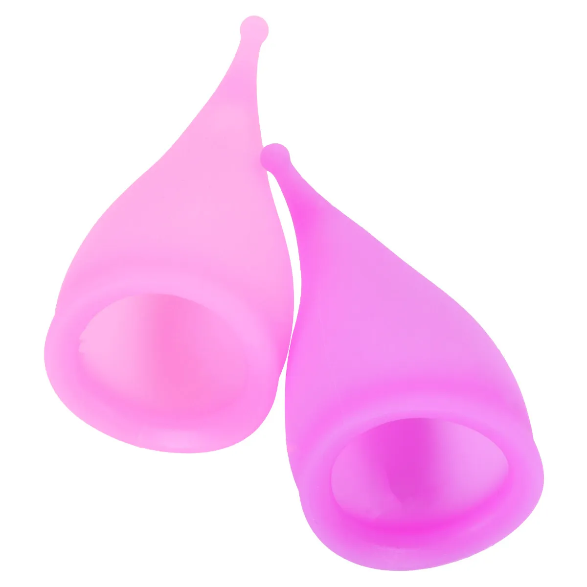 2Pcs Menstrual Cup Silicone for Women Leakproof Flexible Feminine Hygiene Pink Purple Size L Monthly Period Care