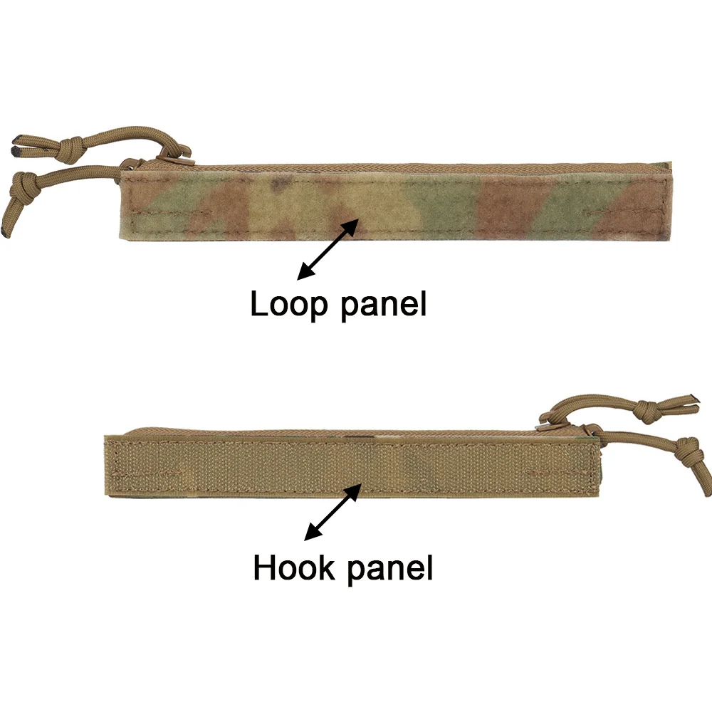 Crye AVS Vest tasca con inserto per cerniera per gilet tattico Combat Hook Loop doppio pannello con cerniera YKK custodia per accessori veloci