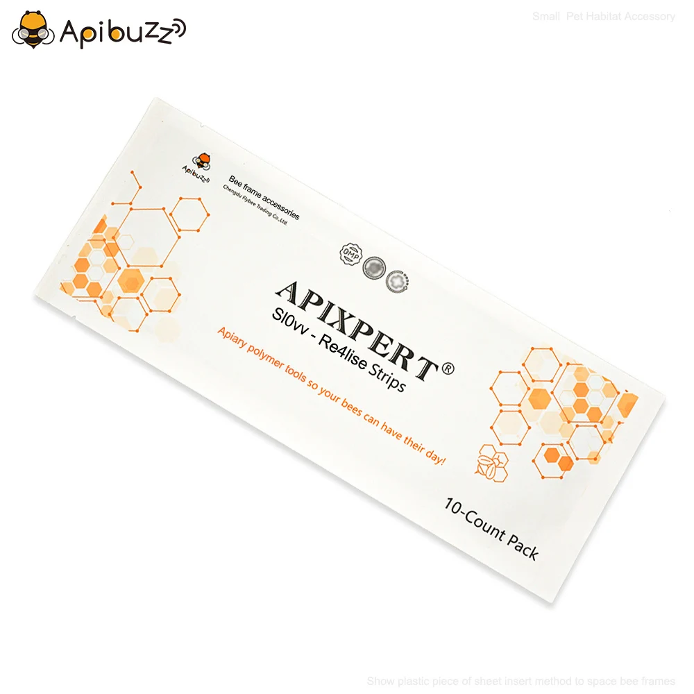 Accessoires de ruche – Bandes en polymère Apixpert pour cadres de corps – Matériel apicole durable – Aménagement d'habitat pour petits animaux – Varroa