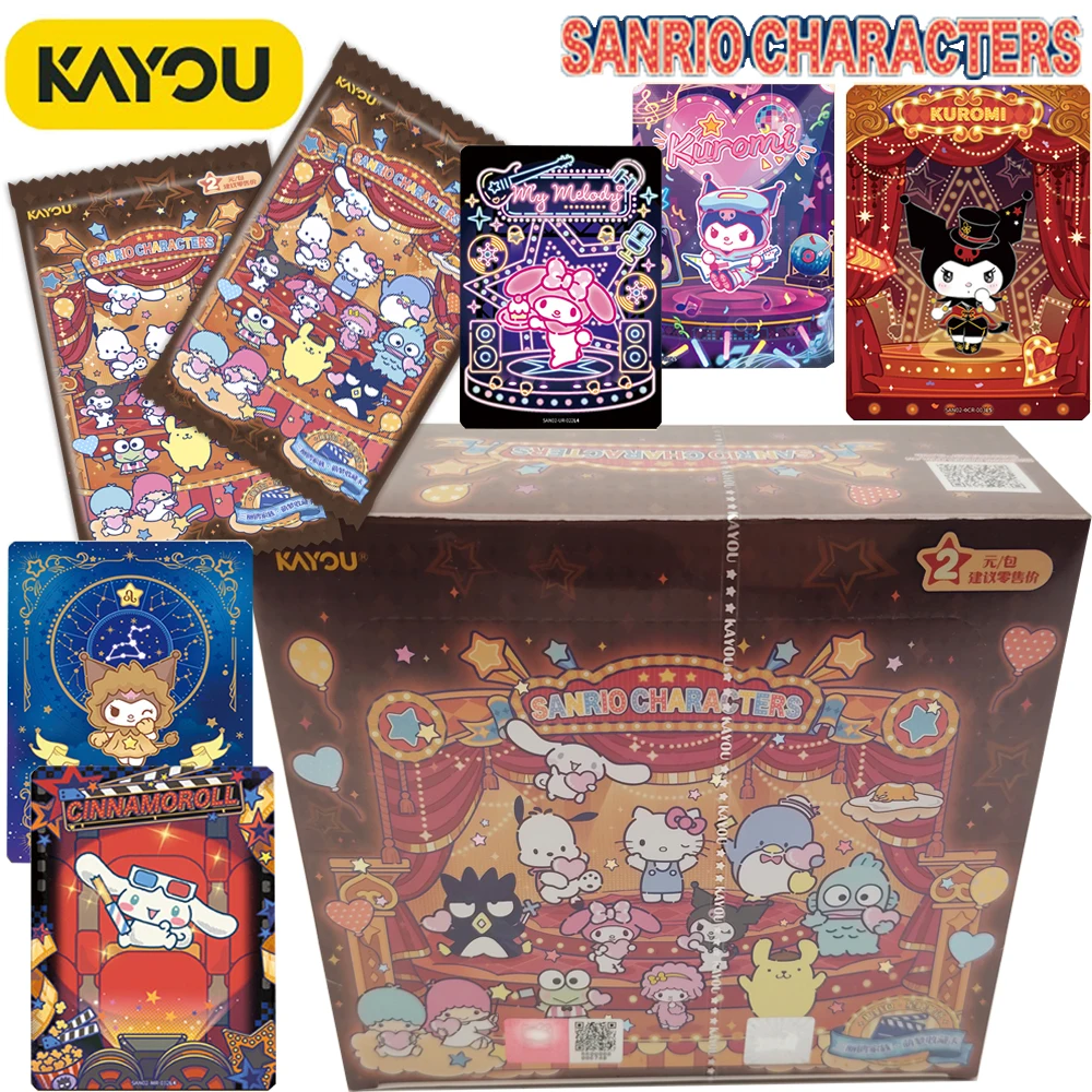 

New Genuine KAYOU Sanrio Cartoon Collection Card Popular Celebrity Family Member Pattern Theme Rare Cards Birthday Surprise Gift