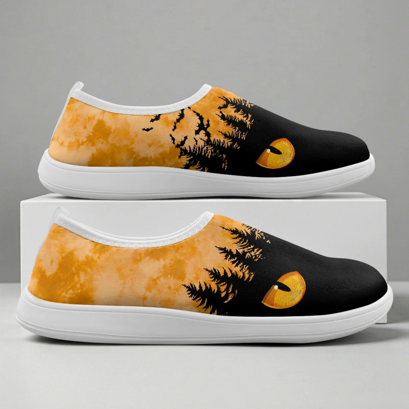 XIXIRIMIDO Chaussures à enfiler à bout large pour femmes, Chaussures d'infirmière, Baskets et chaussures décontractées pour hommes, Zapatillas de Mujer Feminino Halloween