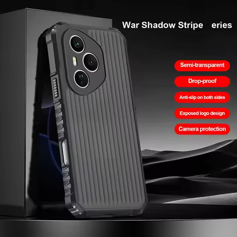 For Honor 400 200 Magic7 Lite X9C X60 Pro Phone Case, Luxury Vertical Stripe Super Protective Grid Frosted Back Cover